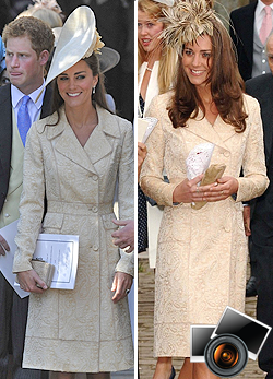 Kate Middleton 2011-ben és 2006-ban ugyanabban a ruhában.