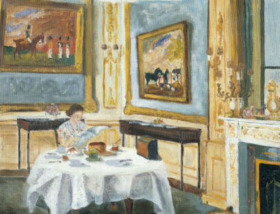Fülöp herceg festménye a reggeliző királynőről Forrás: The Royal Collection