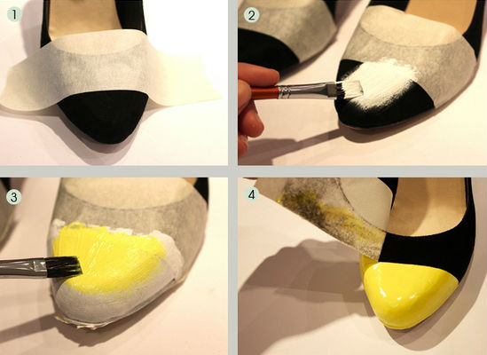 Csináld magad: színes orrú cipő