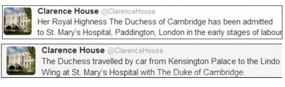 Károly herceg hivatalának közleménye (forrás: Twitter) Károly herceg hivatalának közleménye (forrás: Twitter)