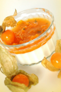 Zsidócseresznyés panna cotta