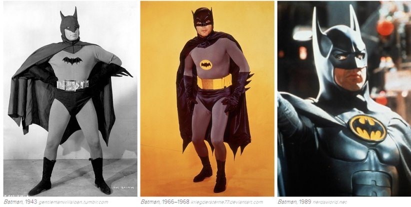 Batman: 1943, 1966-68, 1989. Képek: Buzzfeed