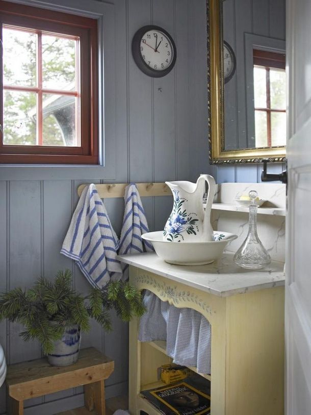 Vidékies hangulatú fürdőszoba