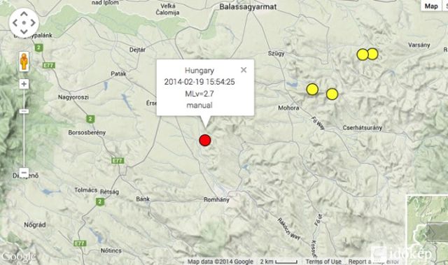 Ma kétszer is rengett a föld Magyarországon Ma kétszer is rengett a föld Magyarországon
