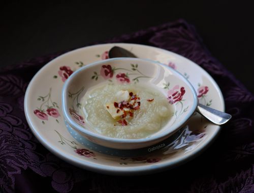 Zelleres almakrémleves, gabonatejfőzőben