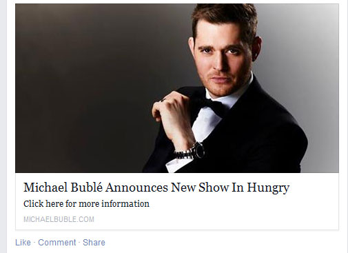 Michael Bublé Hungryba jön koncertezni