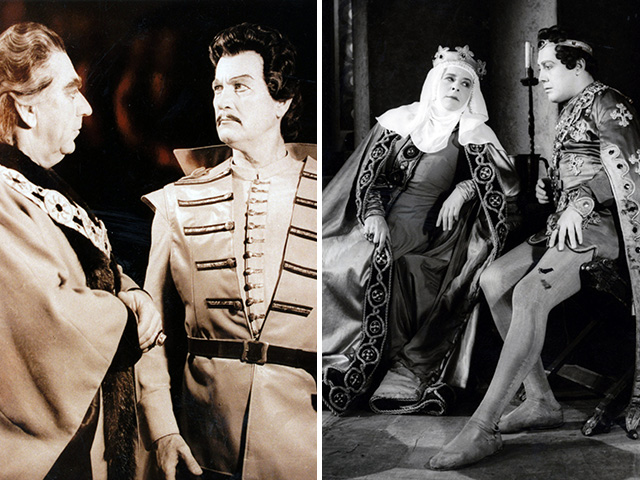 (balról) Radnai György és Simándy József, (jobbról) Gobbi Hilda és Kállai Ferenc a Bánk Bán c. operában