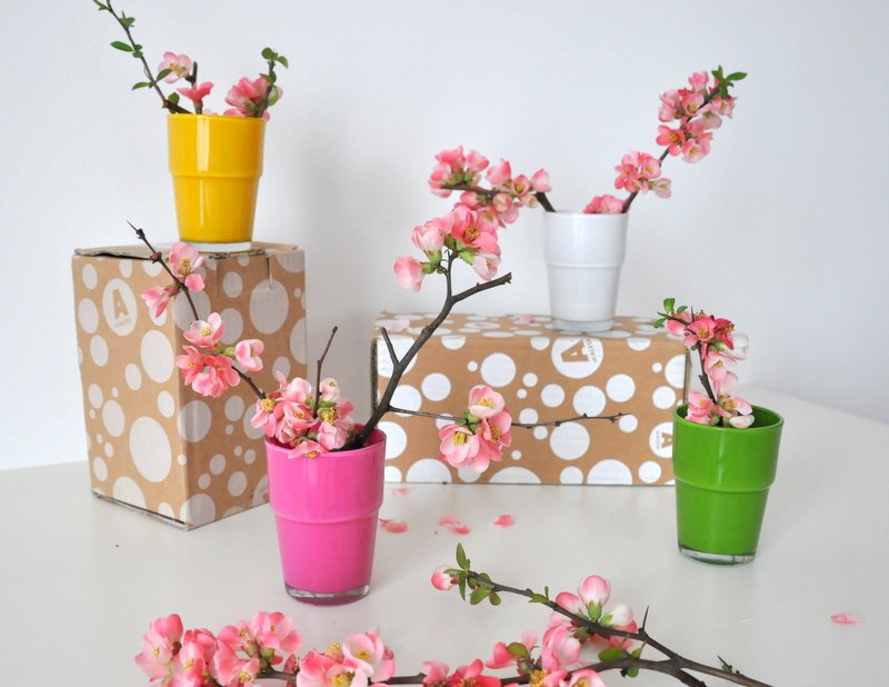 Egyszerű pohárból design váza