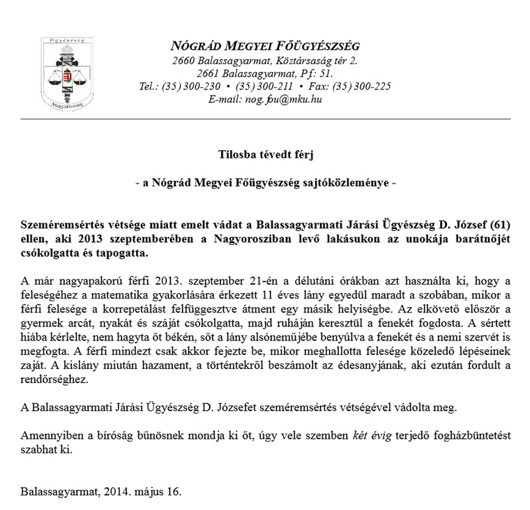 Mennyire komoly ügy egy kislány zaklatása?