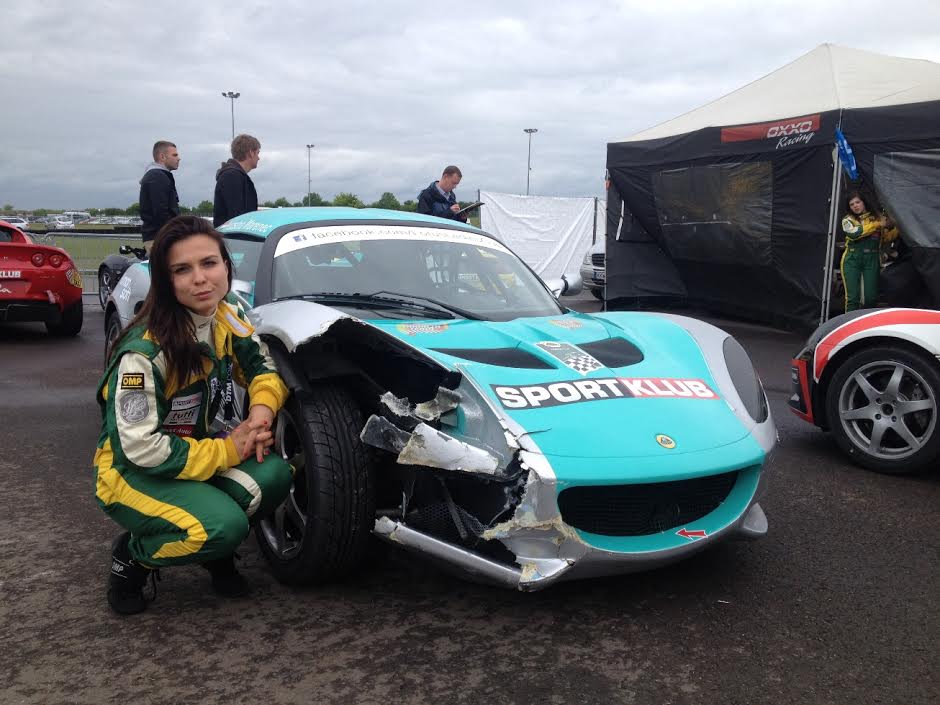 Balesetet szenvedett Marenec Fruzsi - fotó