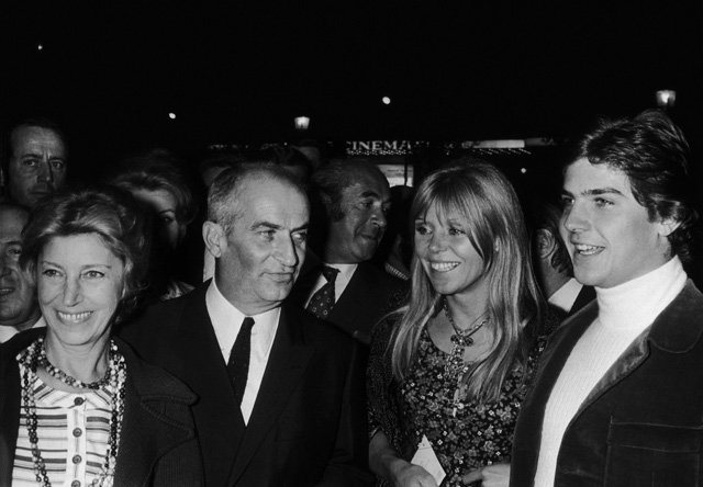 Jeanne de Maupassant, Luis de Funes és jobb oldalon fia Olivier de Funes 