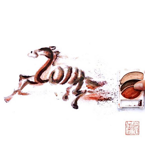 Ilyen, amikor nem sminkelésre használják a sminkcuccokat