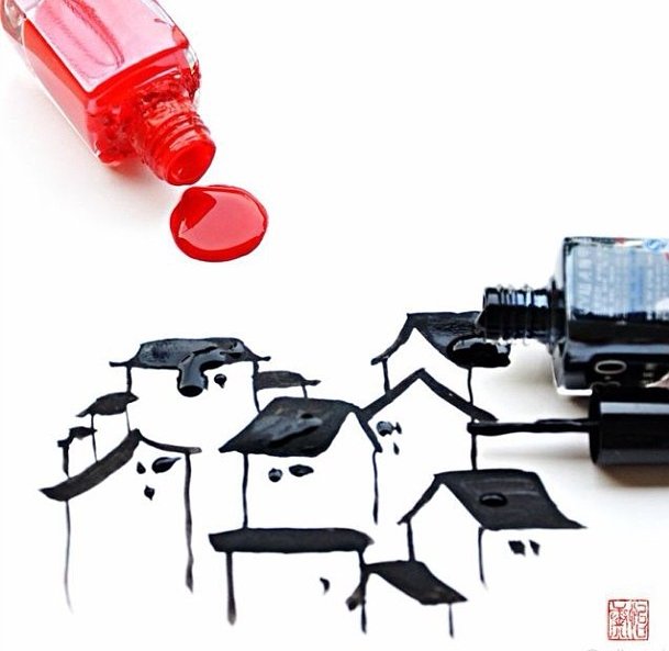 Ilyen, amikor nem sminkelésre használják a sminkcuccokat