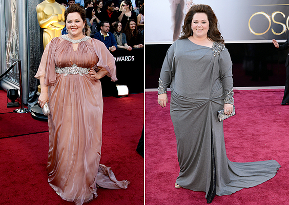 Melissa McCarthy a 2012-es és 2013-as Oscar-gálán