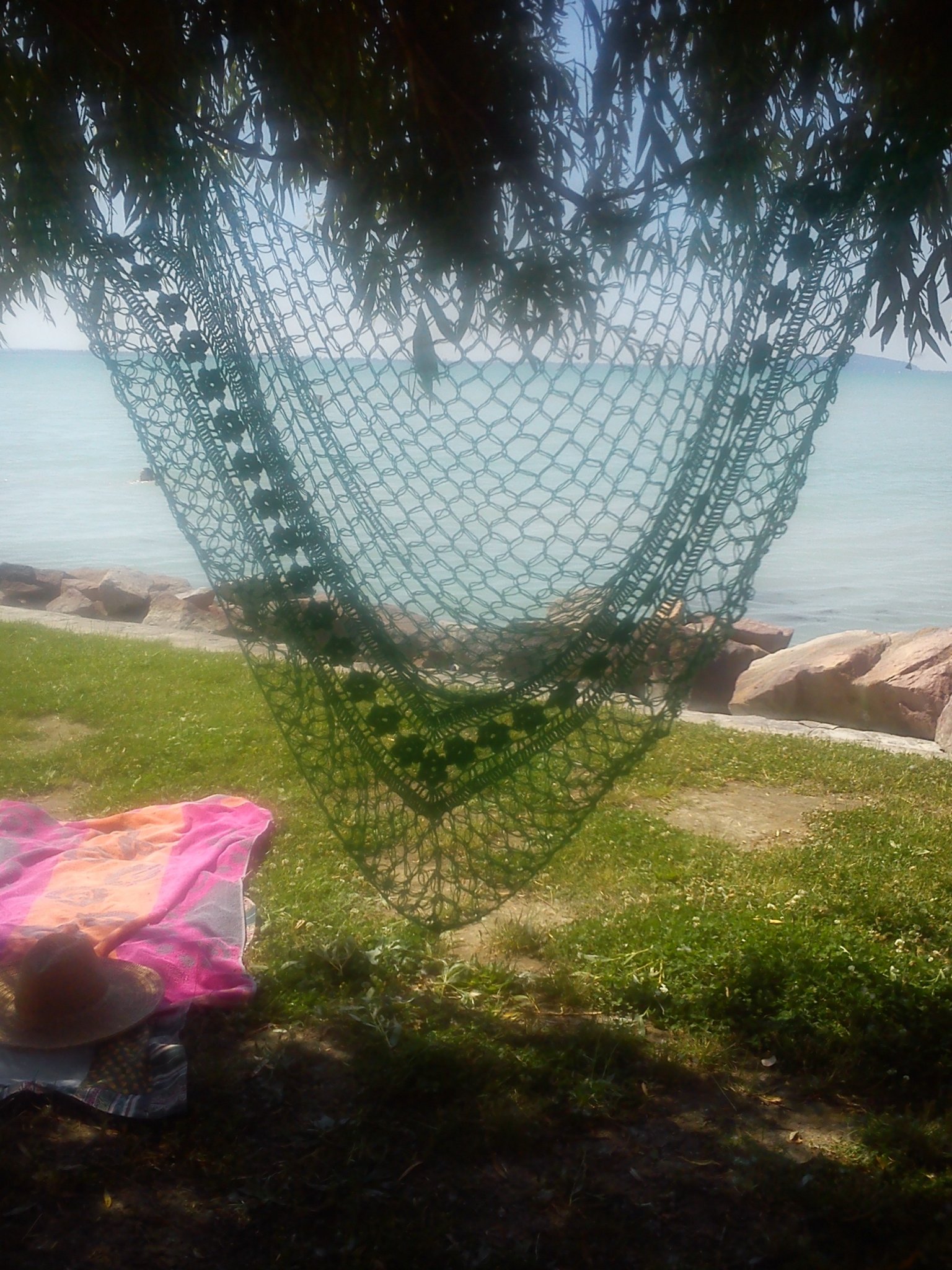 Horgolt strandkendő