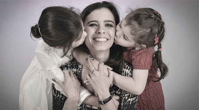 Szeverényi Ivonn és a gyerekek