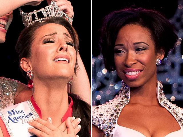 Amanda Longacre (balra), és az új királynő Brittany Lewis (jobbra)