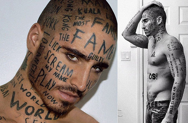 A világhír reményében tetováltatta össze az arcát - képek