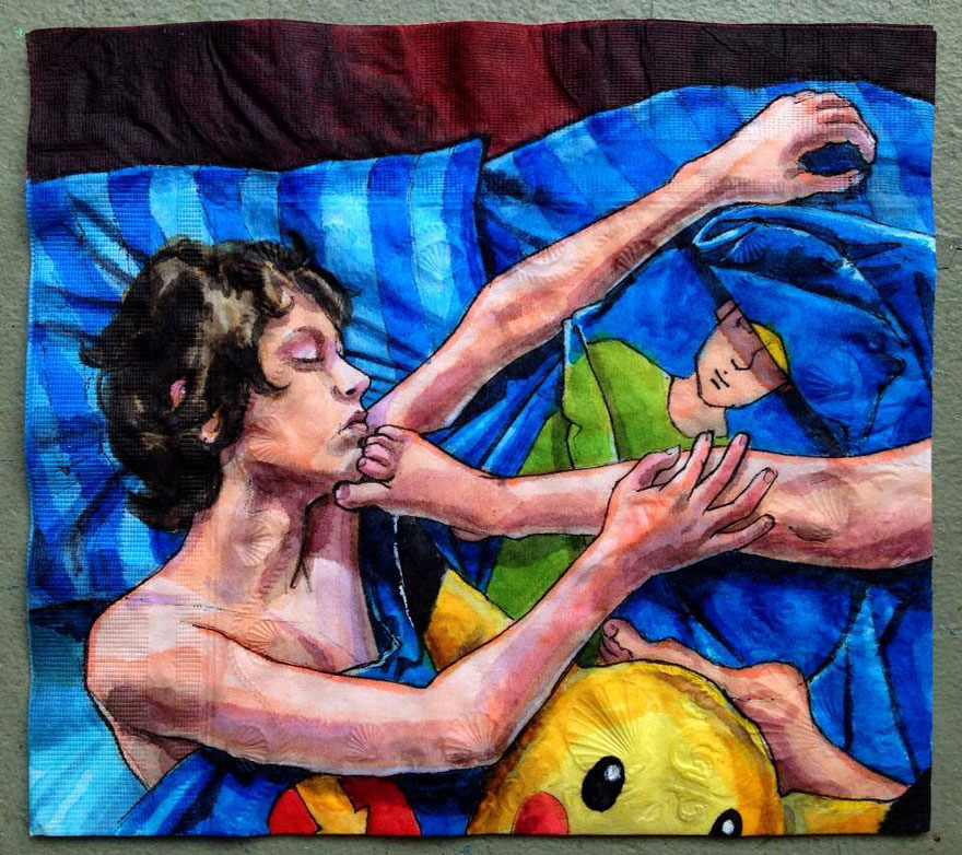 Elképesztő festményekbe csomagolja a gyerekei tízóraiját