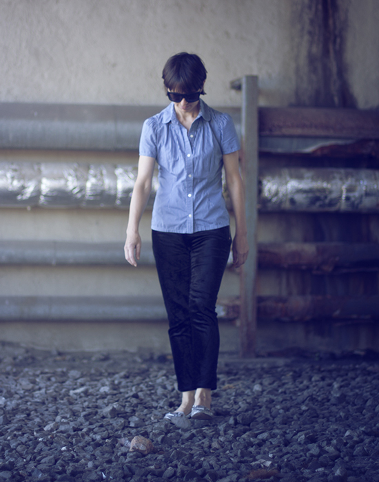 Topshop cipő, Reiss nadrág, Marc Jacobs blúz - Háda