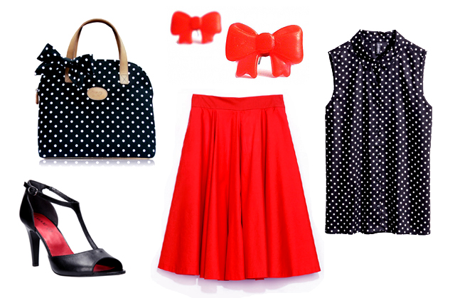 Blúz: H&M, szoknya: Zara, táska: Máthé Zsóka (meska.hu), fülbevaló: Nova Design, cipő: CCC 