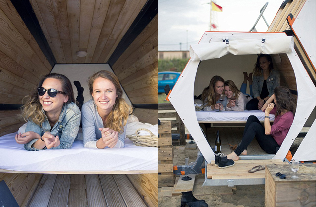 Méhkaptárban laknak a trendi fesztiválozók