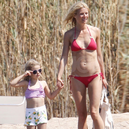 Gwyneth Paltrow Szardínián kislányával, Apple-lel