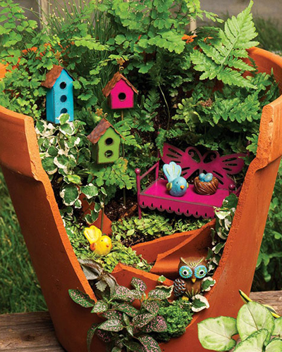 Erre is jó egy törött virágcserép - fotók