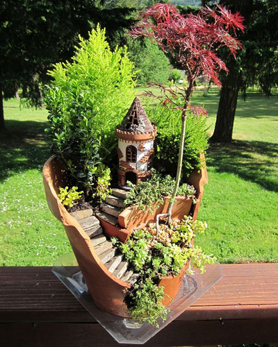 Erre is jó egy törött virágcserép - fotók