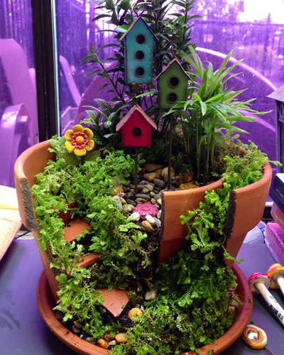 Erre is jó egy törött virágcserép - fotók