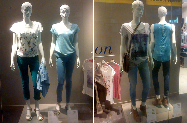 Testek az üveg mögött - nagy kirakati baba körkép Testek az üveg mögött - nagy kirakati baba körkép