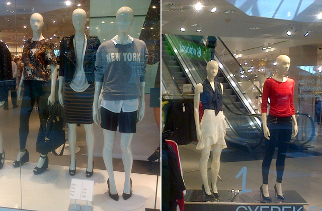 Testek az üveg mögött - nagy kirakati baba körkép Testek az üveg mögött - nagy kirakati baba körkép