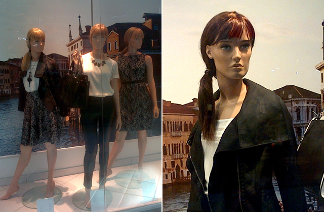 Testek az üveg mögött - nagy kirakati baba körkép Testek az üveg mögött - nagy kirakati baba körkép