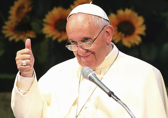 Így cukiskodott Ferenc pápa Dél-Koreában - képek