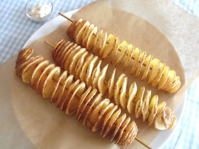 Krumplichips spirálozva házilag