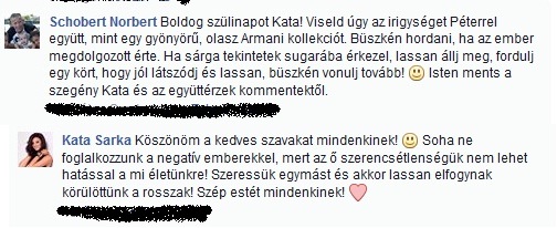 Keményen beszóltak Sarka Katának