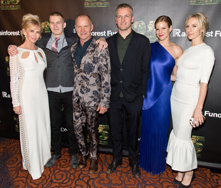 Trudie Styler, Giacomo Sumner, Sting, Joseph, Fuschia és Mickey Sumner