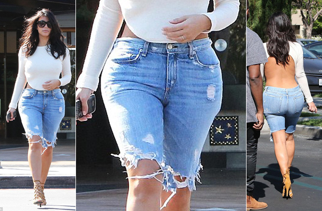 Bizarr nadrágot viselt Kim Kardashian