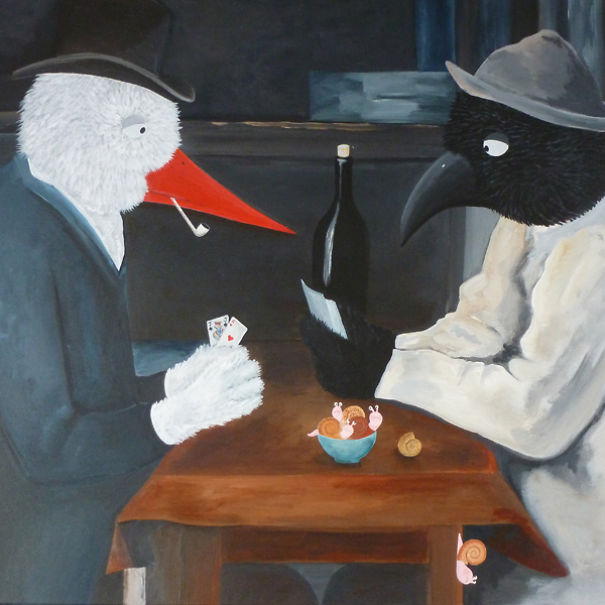 Cuki állatfigurák kerültek a világhírű festményekre - galéria