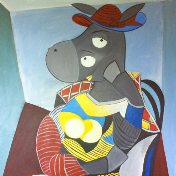 Cuki állatfigurák kerültek a világhírű festményekre - galéria