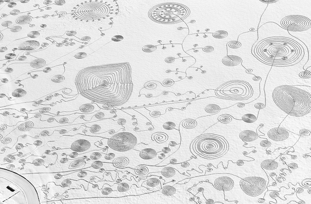 Műalkotást gyalogoltak a hóba - fotók