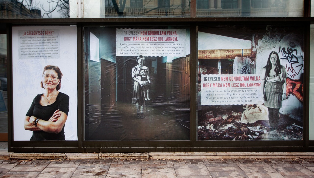 Megrázó hajléktalanportrék lepték el Budapestet