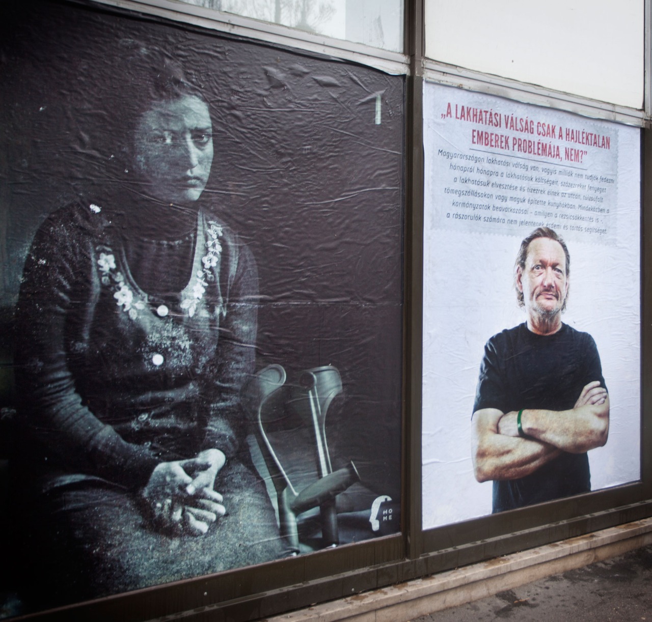 Megrázó hajléktalanportrék lepték el Budapestet