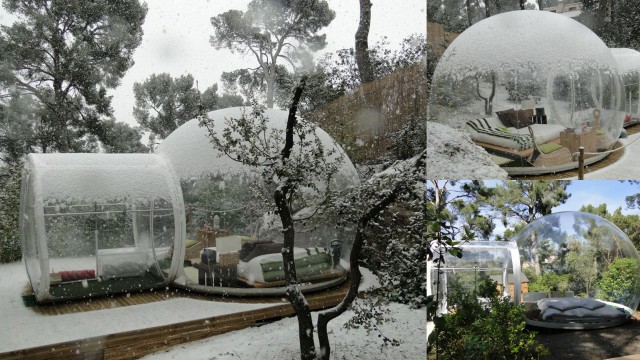 Életnagyságú hógömb