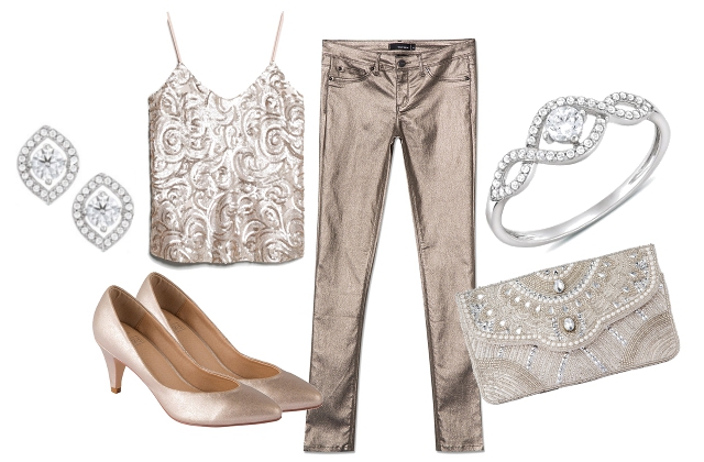 top: Mango, nadrág: Tally Weijl, táska, cipő: F&F, ékszerek: Orex