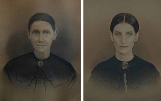 Családja előző generációinak nőtagjaivá alakult át a fotós - galéria