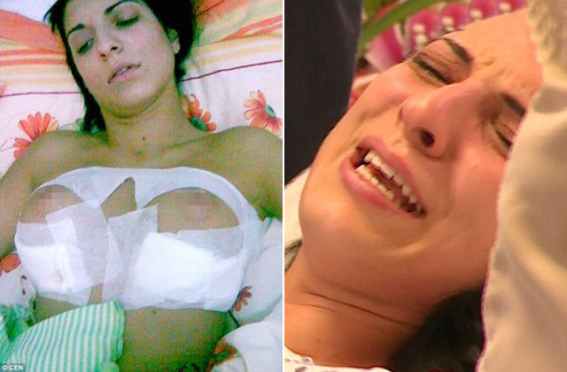 Elrontott mellplasztikájáról tett közzé fotókat a tévésztár