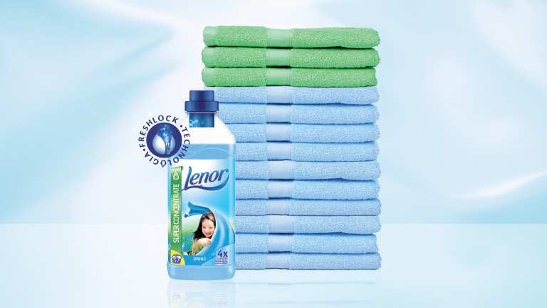 Őrizze meg a ruhák frissen mosott  érzetét egész napon át a Lenor szuperkoncentrátummal!