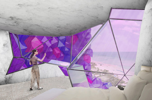 Ametisztkőről mintázták a hotelt