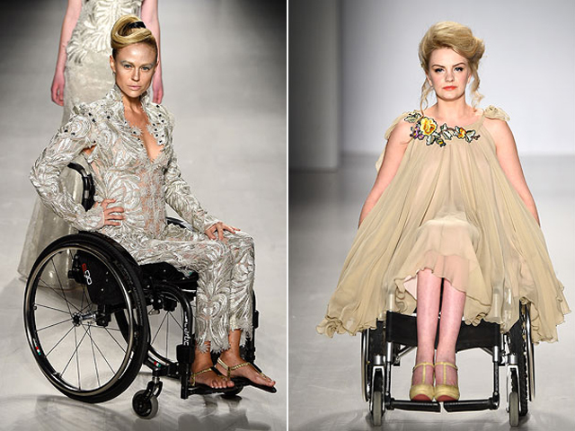 Mozgáskorlátozott modellek vették birtokba a kifutót